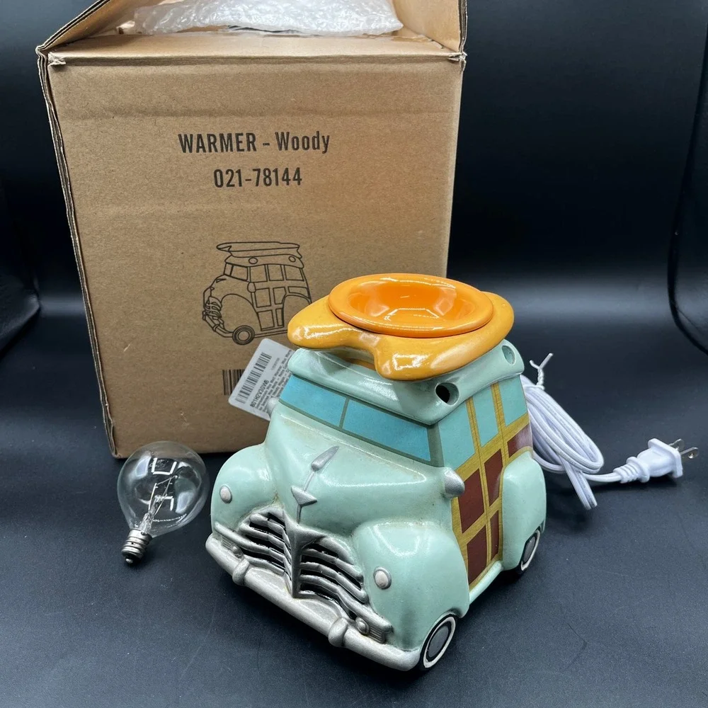 Woody Warmer 021-78144 Vintage Surf Van Ceramic Electric Wax Melter In Box